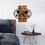 Wallity World Map 4-M Escultura de Pared en Nogal y Negro